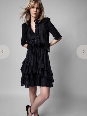 Zadig & Voltaire Ranky ruffle lace trim dress